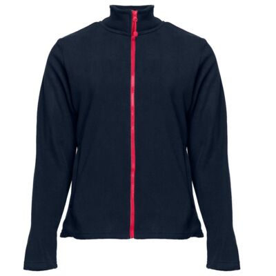 fleece vest dames met gekleurde rits Thumbnail