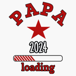 Papa T-shirt bedrukt geboorte 2024 - Ringer T-Shirt unisex Design