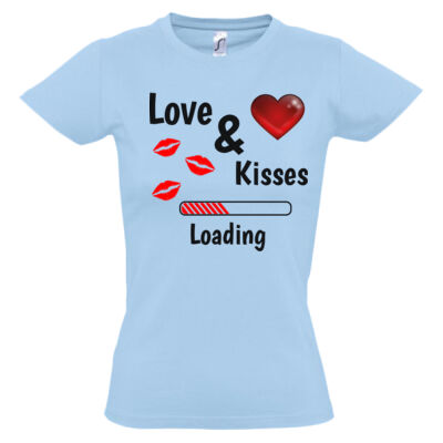 Love and kisses Loading - T-Shirt Best print Dames Thumbnail