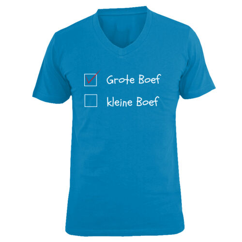 Grote Boef - Te bedrukken T-shirt V hals Thumbnail