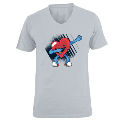 Dap hart -  V hals uniseks Thumbnail