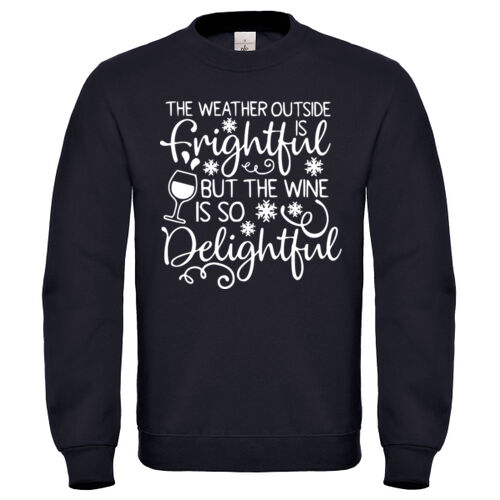 Kerst wijn - Basic uniseks Sweater Thumbnail