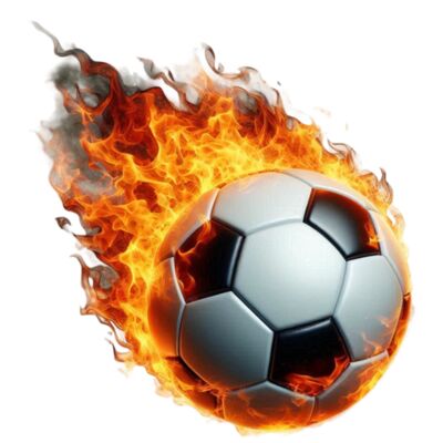 voetbal met vuur Thumbnail
