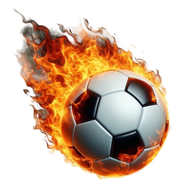 voetbal met vuur Thumbnail