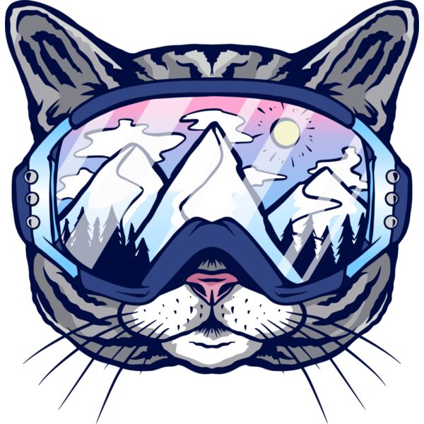 kat met ski bril  Thumbnail